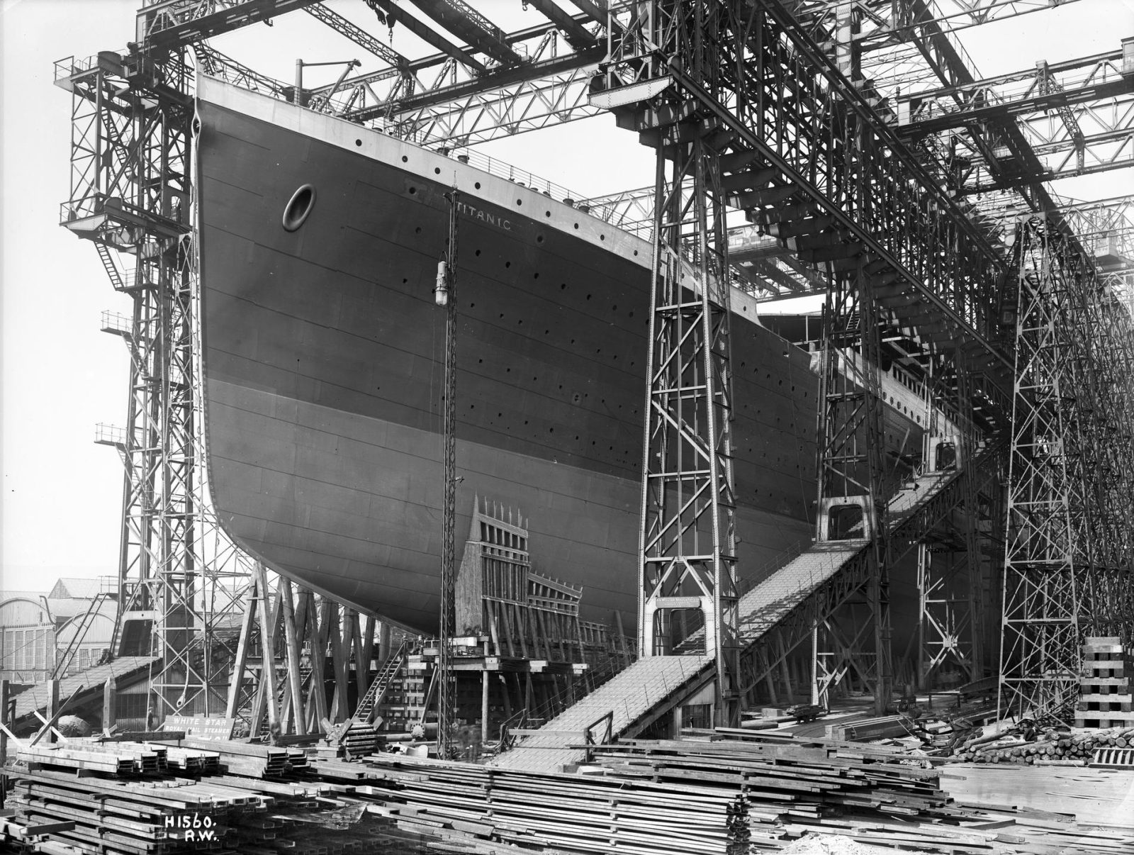 RMS Titanic ready for launch,